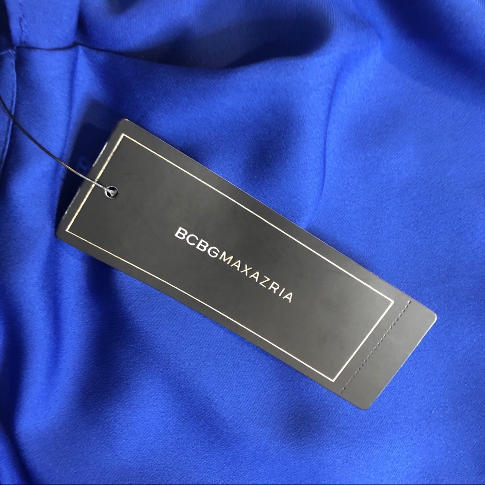 BCBGMaxAzria Blue Ruffle Mini Shift Dress Size Large - Picture 11 of 14